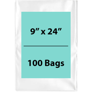 Clear Poly Bags Flat 1.5 Mil Size: 9 inch (width) X 24 inch (height)